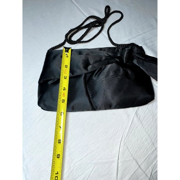 Pacific Connections Black Satin Formal Clutch with Oversized Bow/Mini Purse - Picture 3 of 8